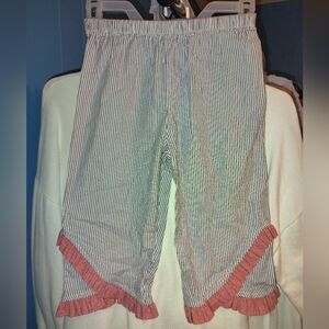 Striped Pajama Pants with Pink Accents
